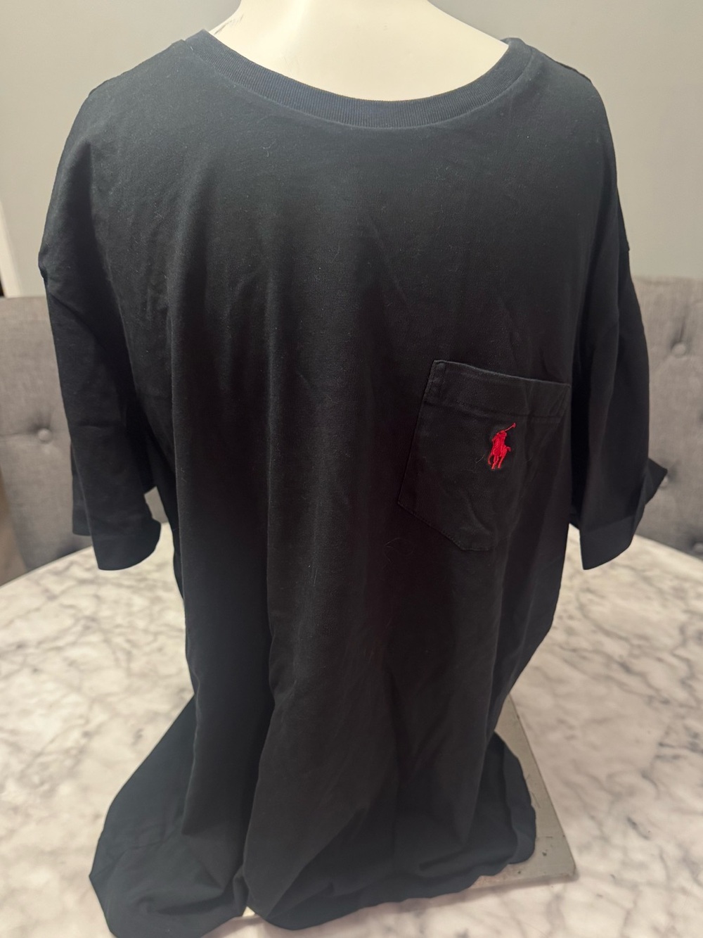 Polo by Ralph Lauren Black Short-Sleeve Pocket Tee with Red Pony